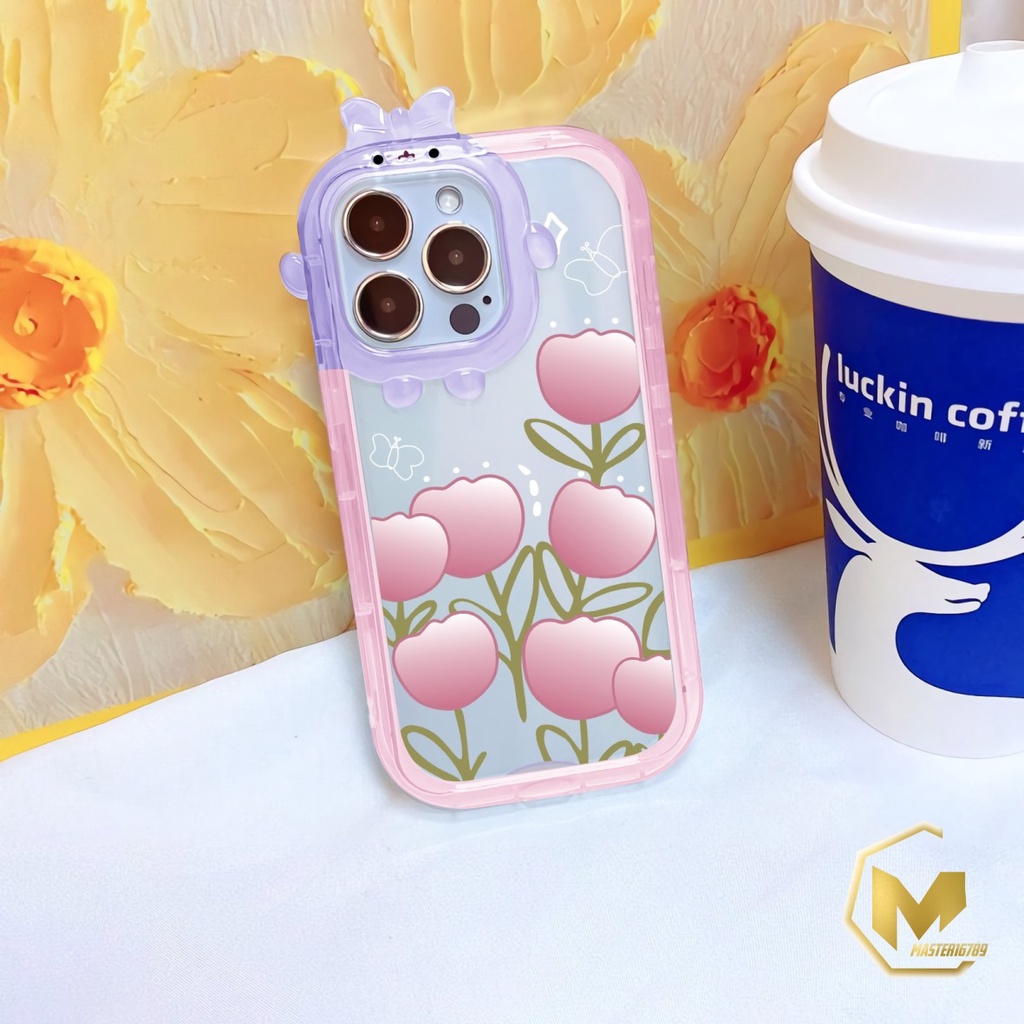 SS142 SOFTCASE MOTIF BUNGA TULIP FOR IPHONE X XS XR XS MAX 11 12 13 14 PRO MAX MA3994