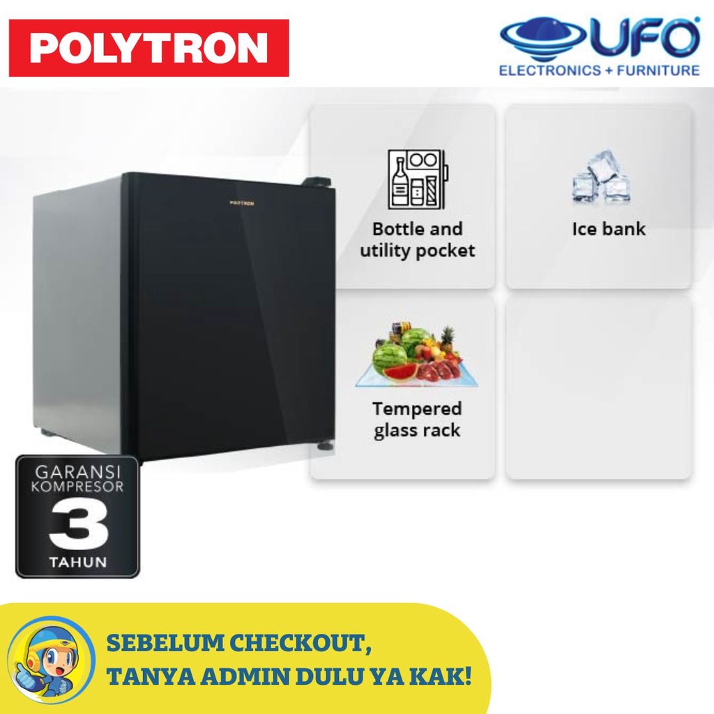 POLYTRON PRH51X Kulkas Mini 1PINTU 50 liter