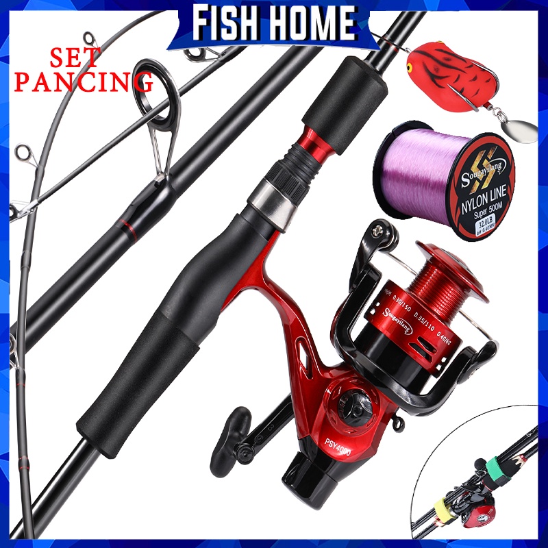 Joran Pancing Set High Quality Pancing Set  1.8M 2.1M Fishing Rod and Gear Ratio 5.2:1 Fishing Reel Set Reel  Flow Full Line Combo complete pancing set