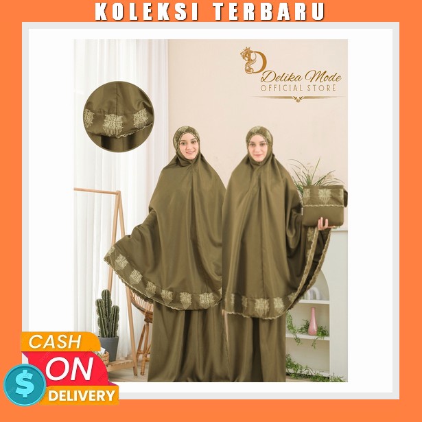 Ayzara - Mukena Dewasa Dealova 3In1 Cringkle Airflow Polos Travelling Mukena Dewasa Katun Polos Rend