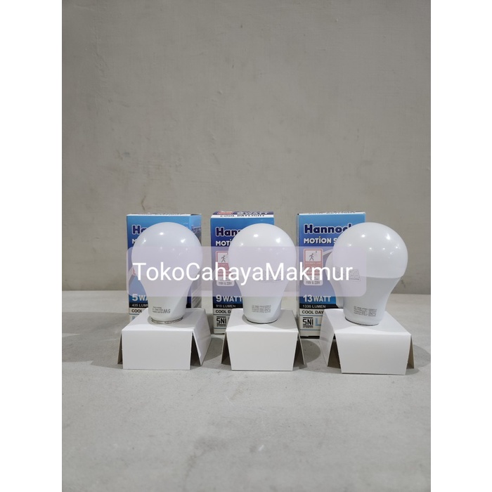 Lampu Led Sensor Gerak 5w,9w,13w - Motion Sensor Gerak Hannochs