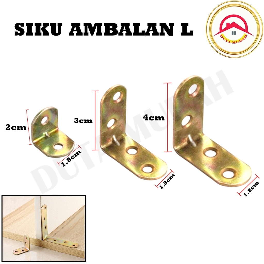 Siku Rak Verseng / Plat Siku L Besi 2cm, 3cm, 4cm, 5cm, 6cm, 7cm, 8cm, 9cm, 10cm (Penyangga Kayu)