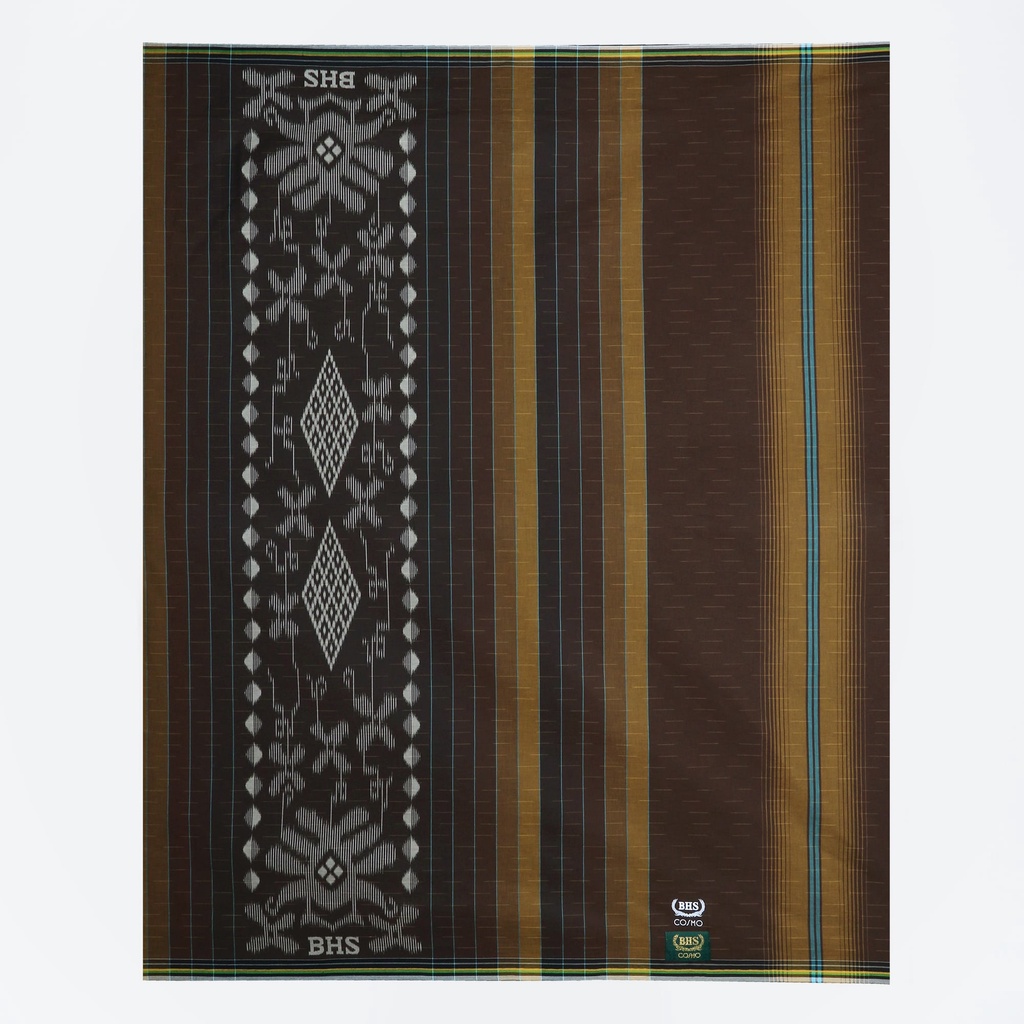 Sarung BHS Cosmo Gold Motif PPT Coklat / BHS COSMO TERMURAH
