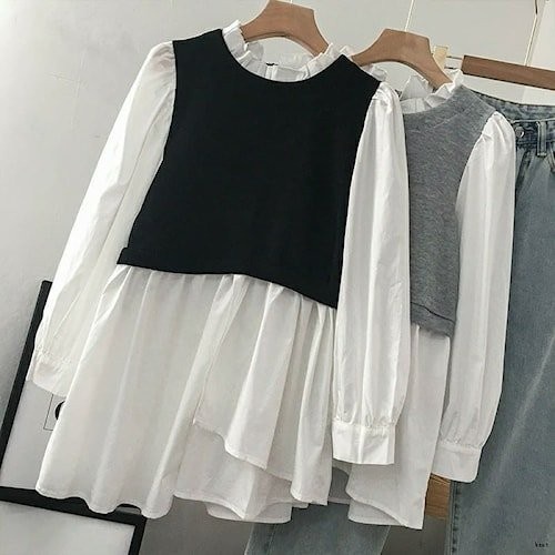 Atasan Wanita Baju Atasan Wanita Remaja Rompi Blouse Remaja Kekinian Modern Terbaru - black Kirim Ha