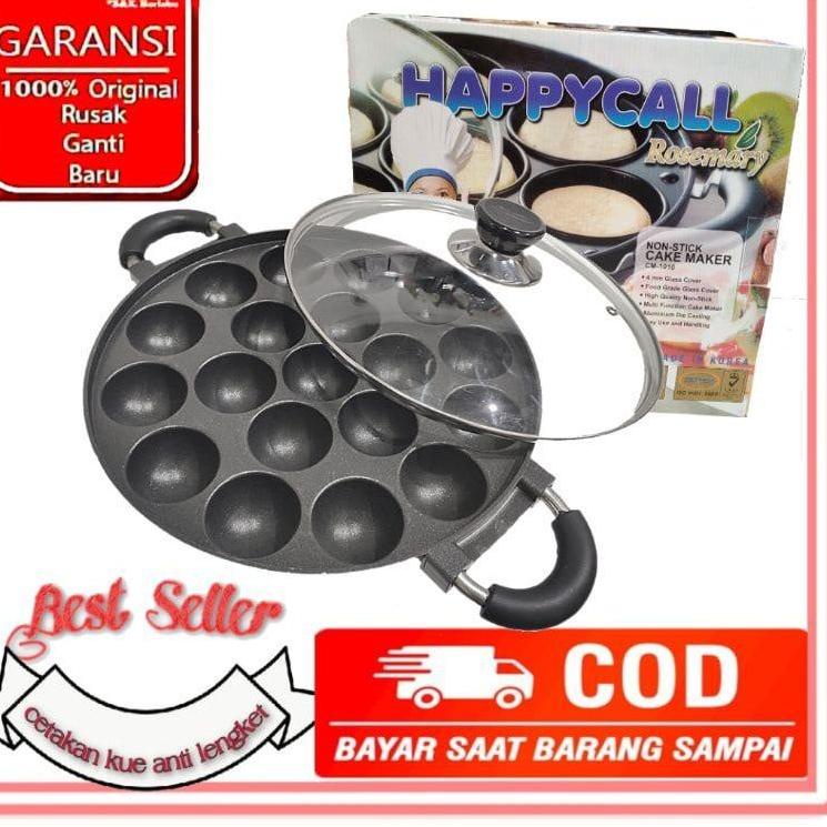 ○ Cetakan Kue Takoyaki Teflon 19 Lubang Cekung Snack Maker Pentol Goreng Teflon Tebal Anti Lengket ☉