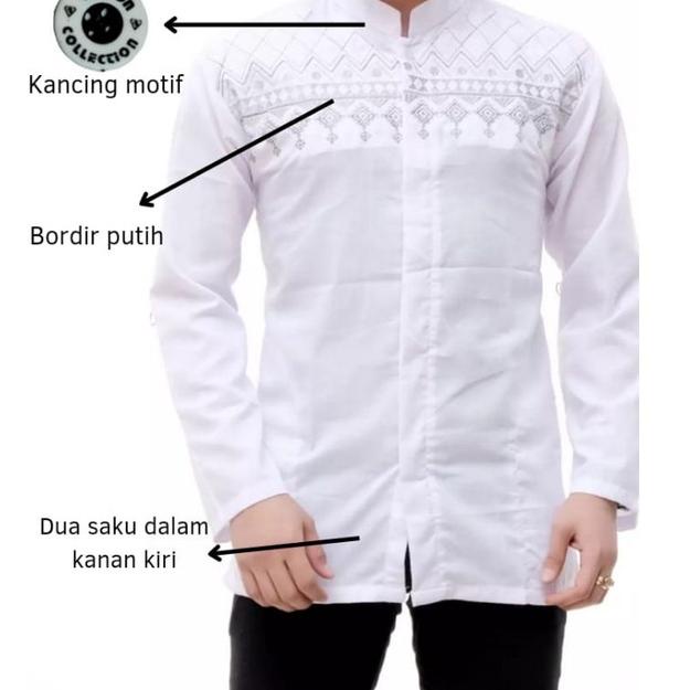 REKOMENDASI Baju Koko Putih Remaja/Dewasa Lengan Panjang