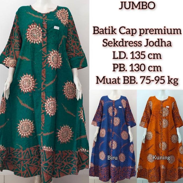 SPECIAL PRICE DASTER JODHA MAURA JUMBO LD.130 CM BATIK CETAK ASLI SOLO DASTER WANITA JUMBO TERBARU