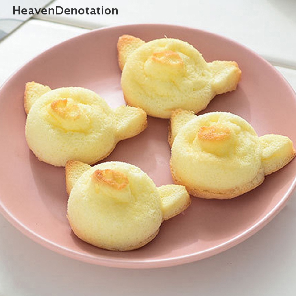 [HeavenDenotation] 1pc 4even Cute Pig Silicone Cake Mold DIY Cetakan Kue Coklat Dapur Kue HDV