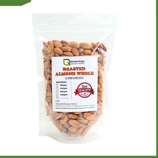 

➦ Roasted Almond Whole / Almond Utuh Oven (500 gram) by Granology ➬