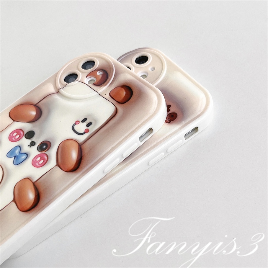 Compatible For iPhone 14 13 12 11 Pro Max X XR Xs Max 8 7 6 6s Plus SE 2020 Kompatibel Untuk Anjing Lucu 3D Vision Phone Case TPU Soft Cover Pelindung