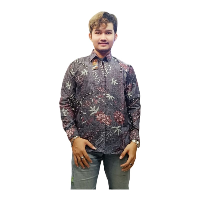 KEMEJA BATIK PRIA LENGAN PANJANG KATUN PREMIUM TERBARU TERMURAH TERKINI M L XL XXL