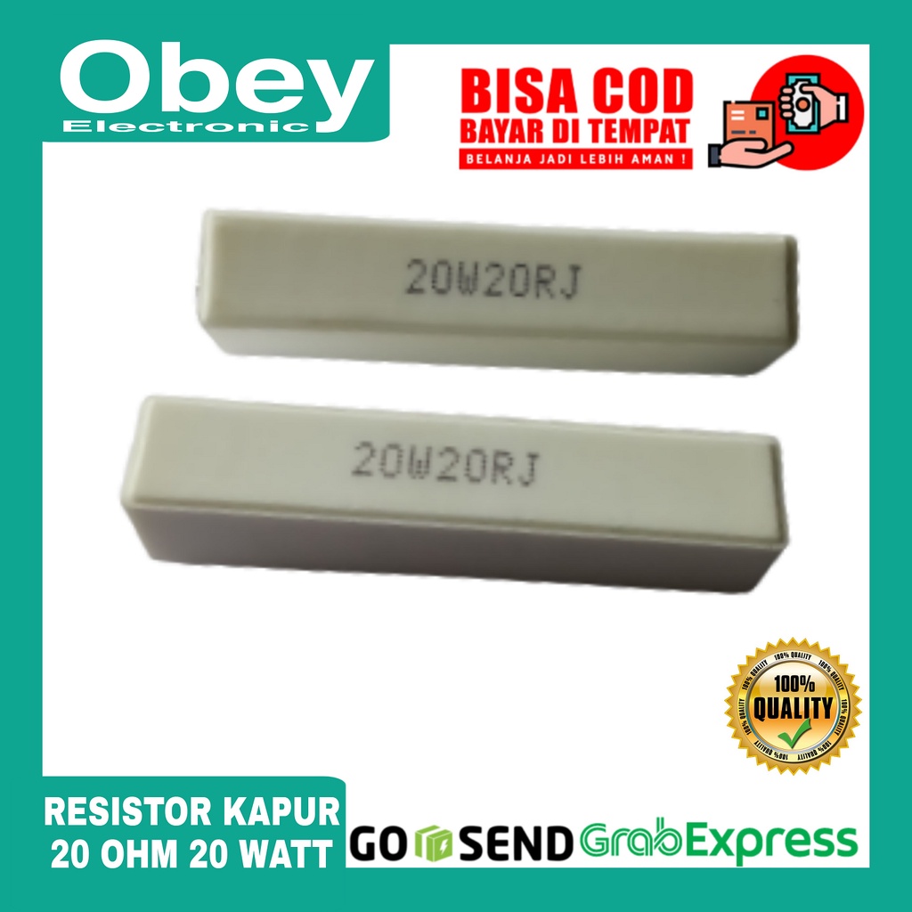 Resistor Kapur 20 Watt 20 ohm