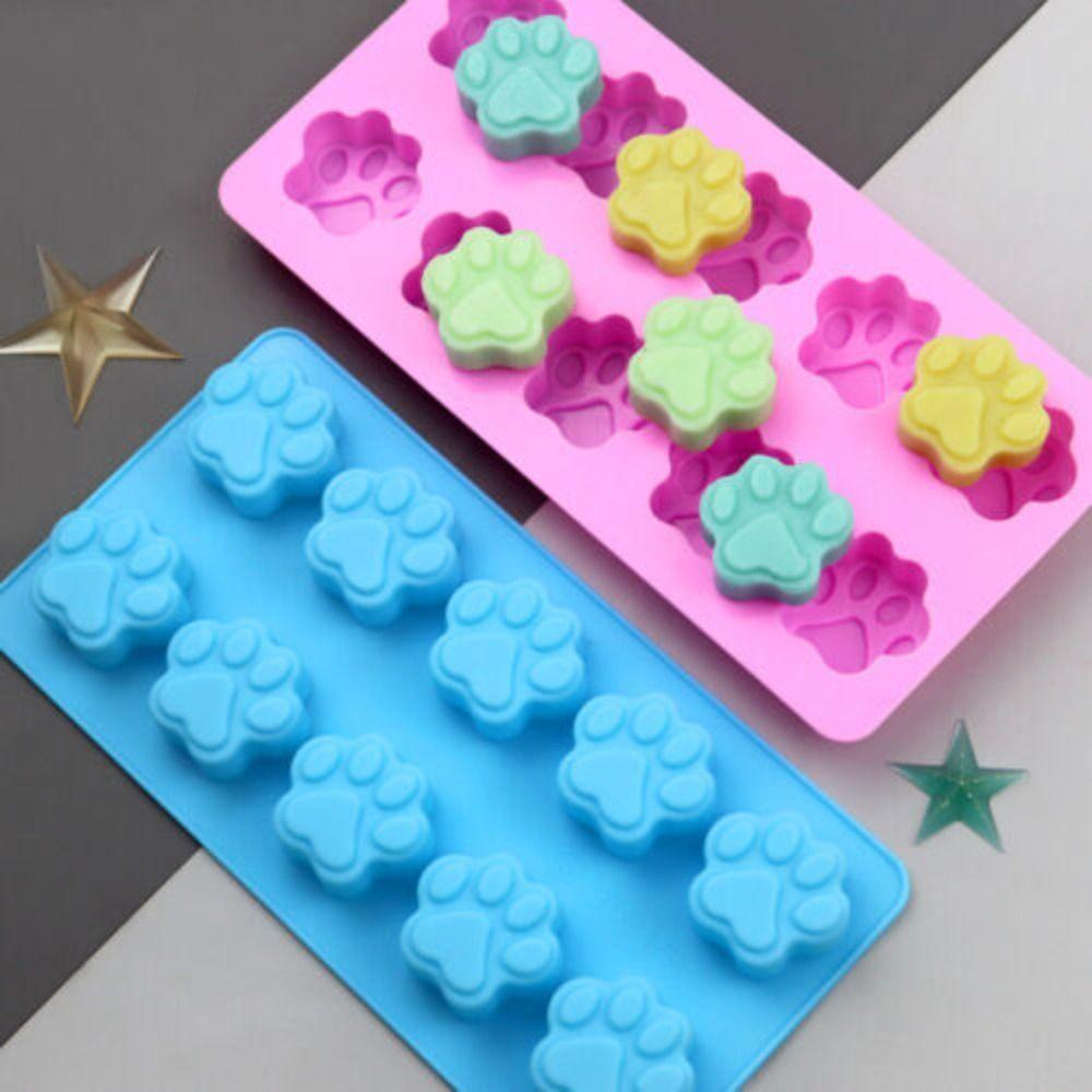 Solighter 2pcs Silikon Alat Kue Kering Dapur Dog Paw Baking