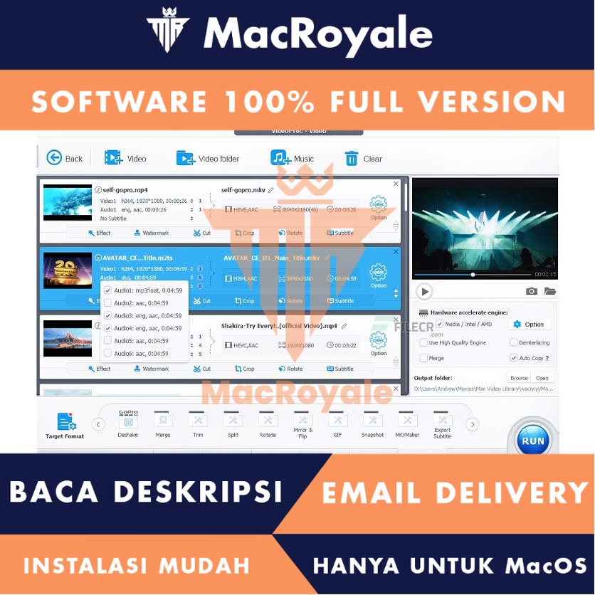 [MacOS] VideoProc Converter Full Version Lifetime Full Garansi - Konverter video multifungsi dengan dukungan editing dan pengoptimalan