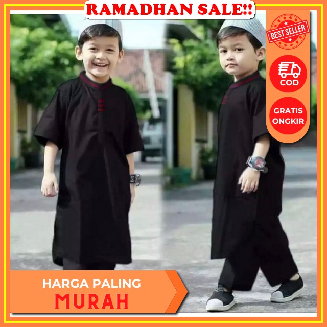 Baju Koko Anak Usia 1-12 Tahun Motif Terbaru Bahan Katun Madinah Setelan Koko Anak Laki Laki Baju Mu