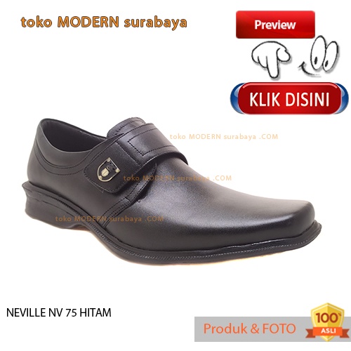 NEVILLE NV 75 BLACK sepatu pantovel pria casual