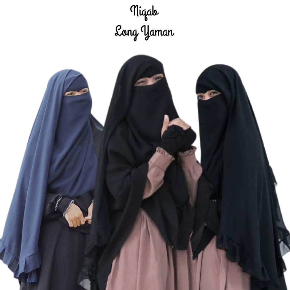 Murah Banget [Gratis Mini Gold] CADAR NIQAB LONG YAMAN QUALITY PREMIUM / CADAR LONG YAMAN REMPEL SIF