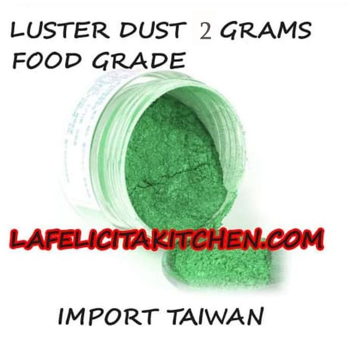 

2G HIJAU GREEN METALLIC LUSTRE DUST CAKE KUE EDIBLE BUBUK 2G DEKORASI