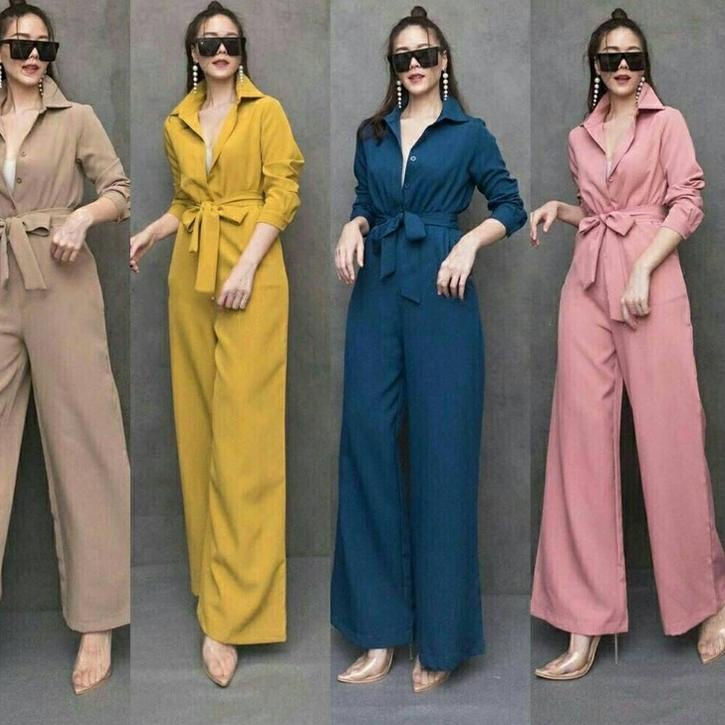 Termurah dan terbaik jumpsuit panjang wanita / jumpsuit lengan panjang busui friendly / long jumpsui
