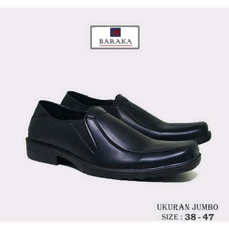 Sepatu OXPORD Pria Big Size 37-48 / Loafers Formal Pantofel Remaja Sekolah Kulit Hitam JUMBO, 37