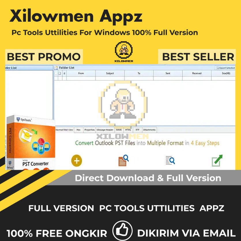 [Full Version] SysTools PST Converter Pro PC Tools Software Utilities Lifetime Win OS - Konverter file PST untuk email dan data lainnya