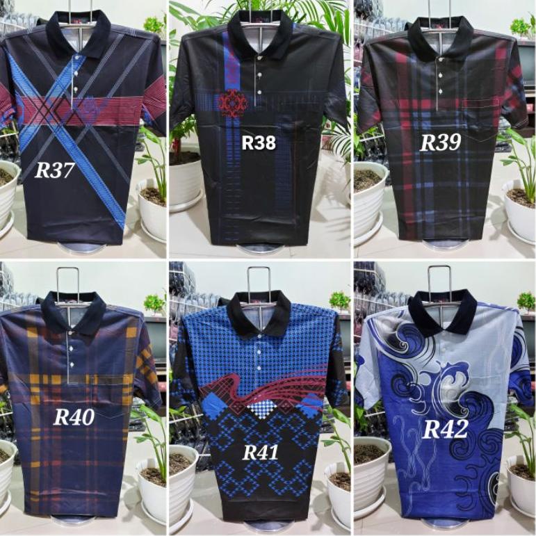 LANGSUNG ATC Kaos Pria Kerah Katun IMPORT M L XL - Kaos Kerah Oryong M L XL - Kaos Bapak - Kaos Kera