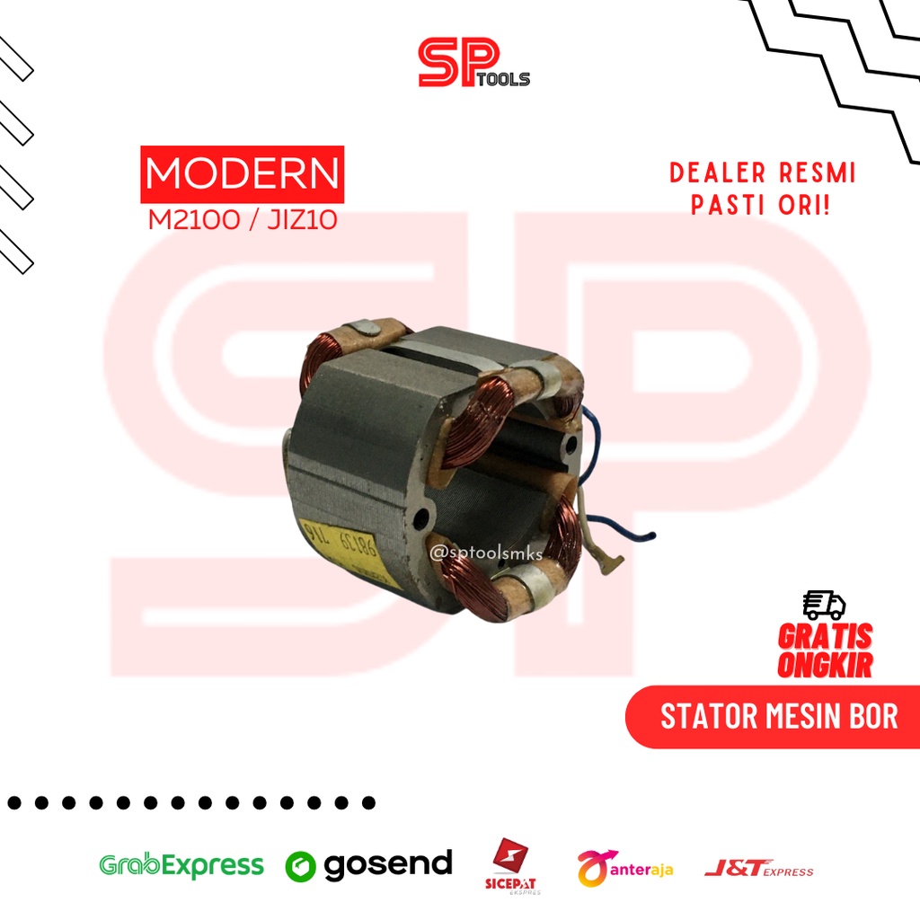 STATOR / FIELD COIL MESIN BOR LISTRIK M2100 M-2100 / JIZ 10 MODERN