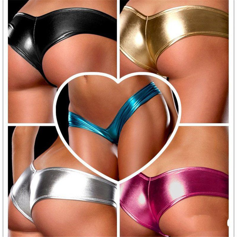 10 Warna Shiny Thongs wanita mengkilap blink blink celana dalam cewe G string perempuan pakaian dalam girl women