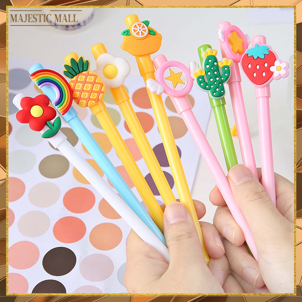 

® Pulpen Karakter Buah Pena Gel Karakter Lucu Pen Cute Student Japanese Import COD