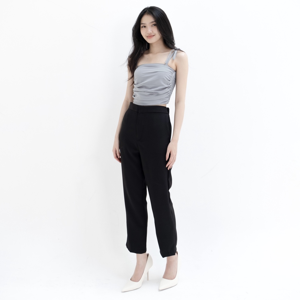 Beige Studio - Nara Pants | Bawahan Celana Panjang High Waist Semi Wool Wanita