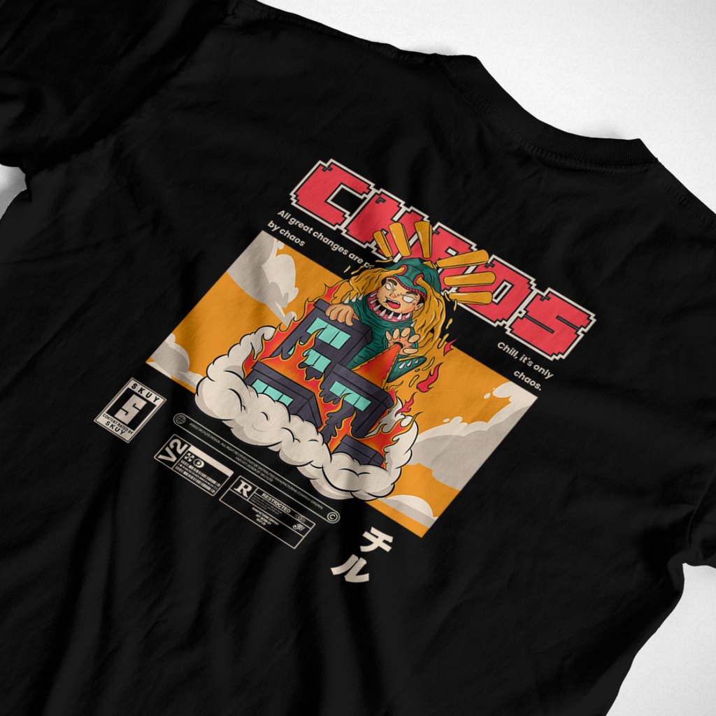 Kaos Skuy Dewasa Hitam Unisex |Chaos SKY122
