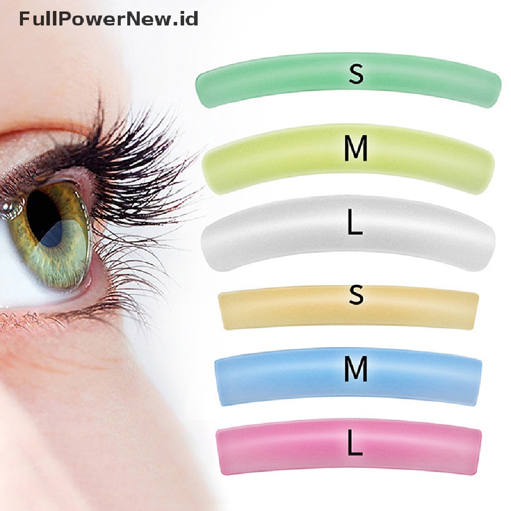 Power 6pasang Eyelash Perming Pad Silicone Curler Batang Lashes Lift Shield Alat Warna ID