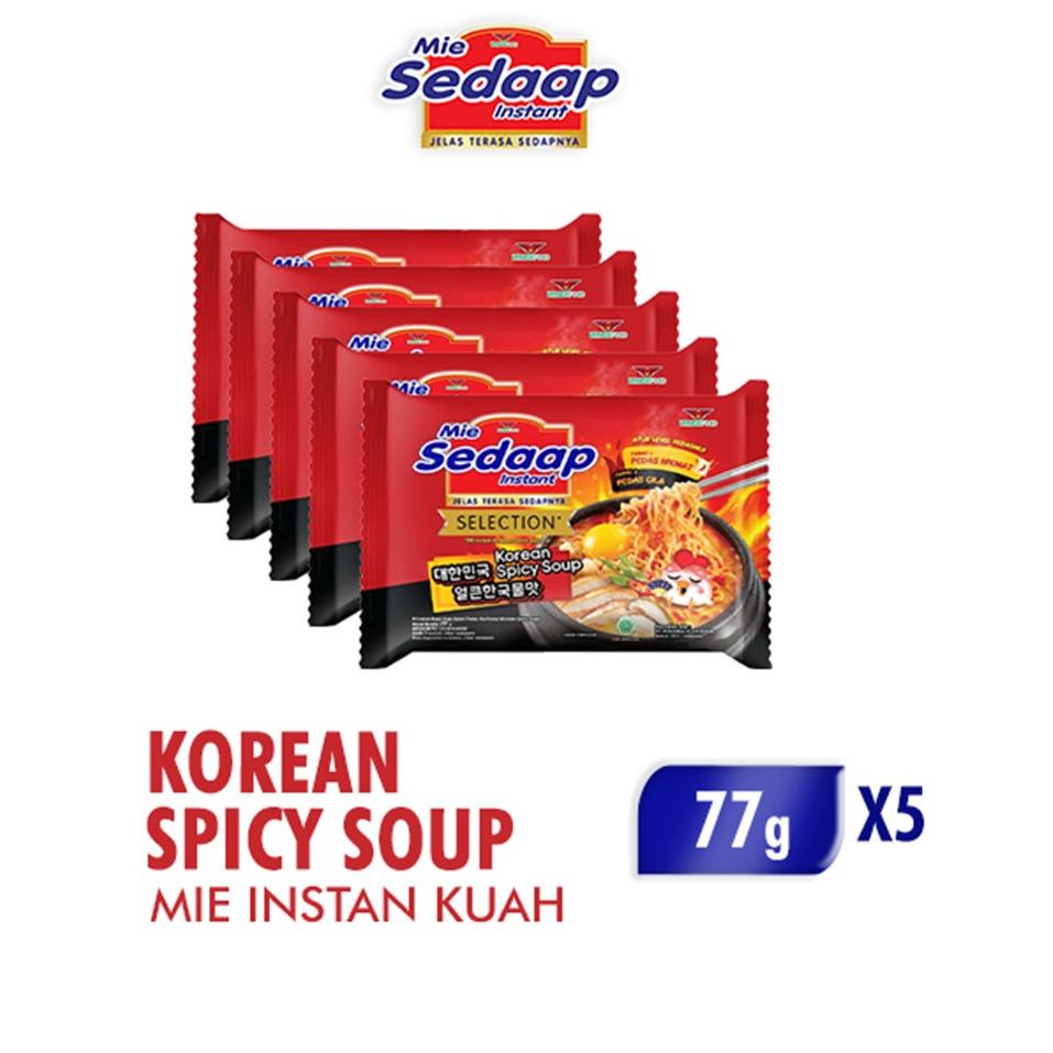 

✨ 7.7 Sedaap Mie Instan Korean Spicy Soup Bag 77gr x5