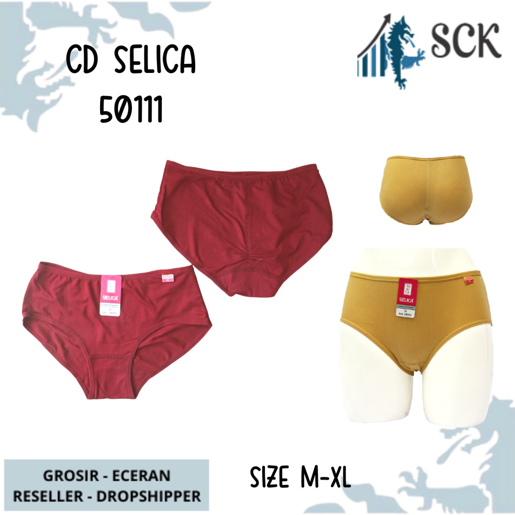 CD Wanita SELICA 50111 Bahan Katun / Pakaian Dalam Seamless / Celana Dalam Halus