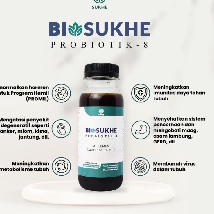 [cod] BioSukhe 8 Probiotik Suplemen Imunitas Tubuh, Penangkal Virus, Penormal Hormon, Mempercepat Recovery