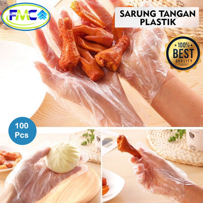 Sarung Tangan Plastik Masak Sekali Pakai Bagus Food Grade Tahan Air Pelindung Tangan Safety