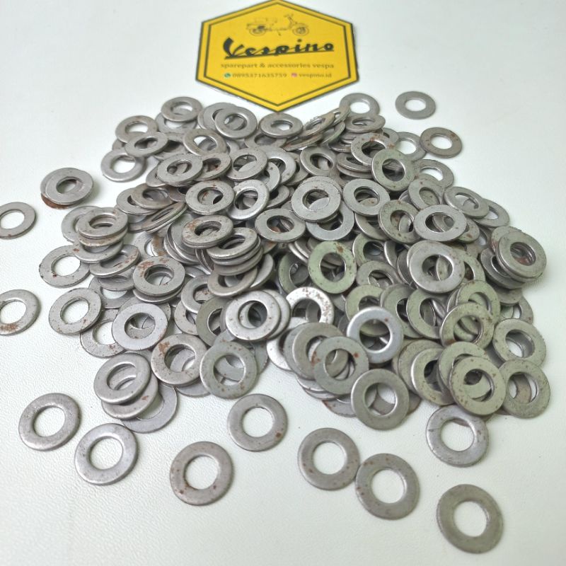 RING PLAT M7 KUNCI 11/RING PLAT BAUT CRANGKES MESIN VESPA