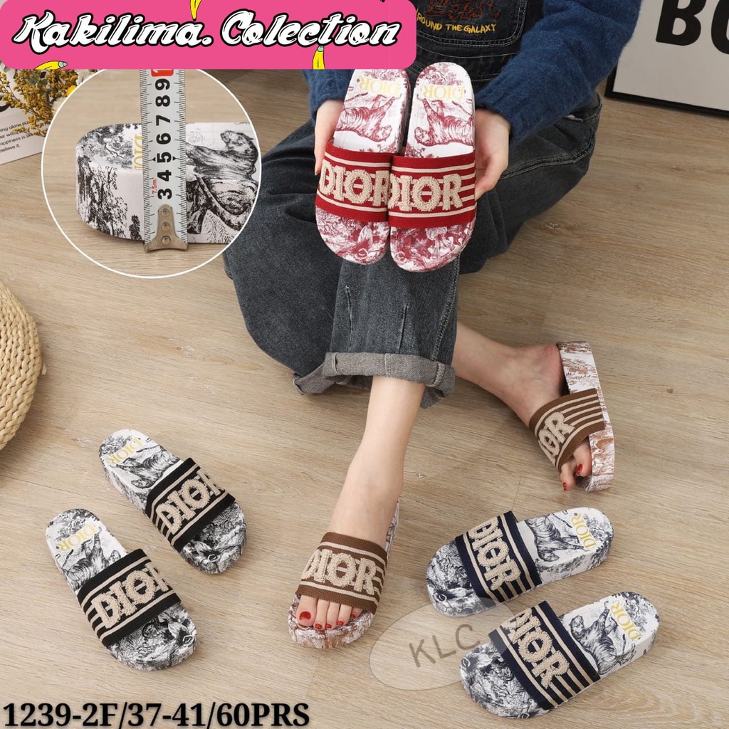 Sandal wedges karet perempuan sandal jelly wanita fashion 1239-2A