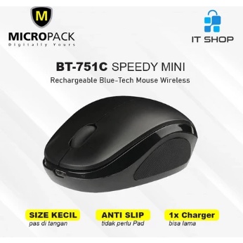Micropack Rechargeable Blue-Tech Mouse BT-751C