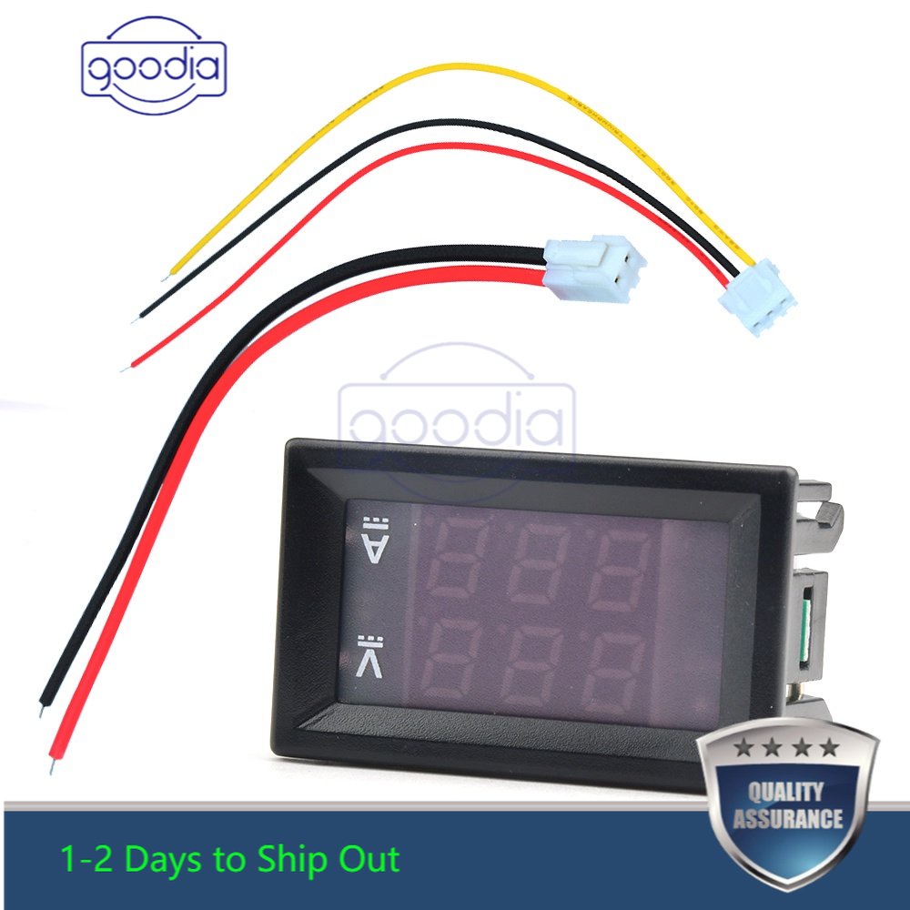 DC 4~30V Voltmeter 10A Ammeter Panel Mount Volt Amp Meter Digital LED
