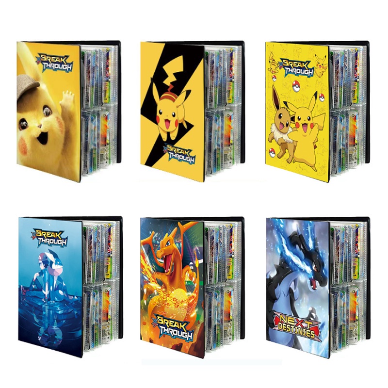 Kartu Anime Pokemon Buku Album Koleksi Keren Kartun Anime Game Binder Folder Top Loaded List Mainan Hadiah Untuk Anak