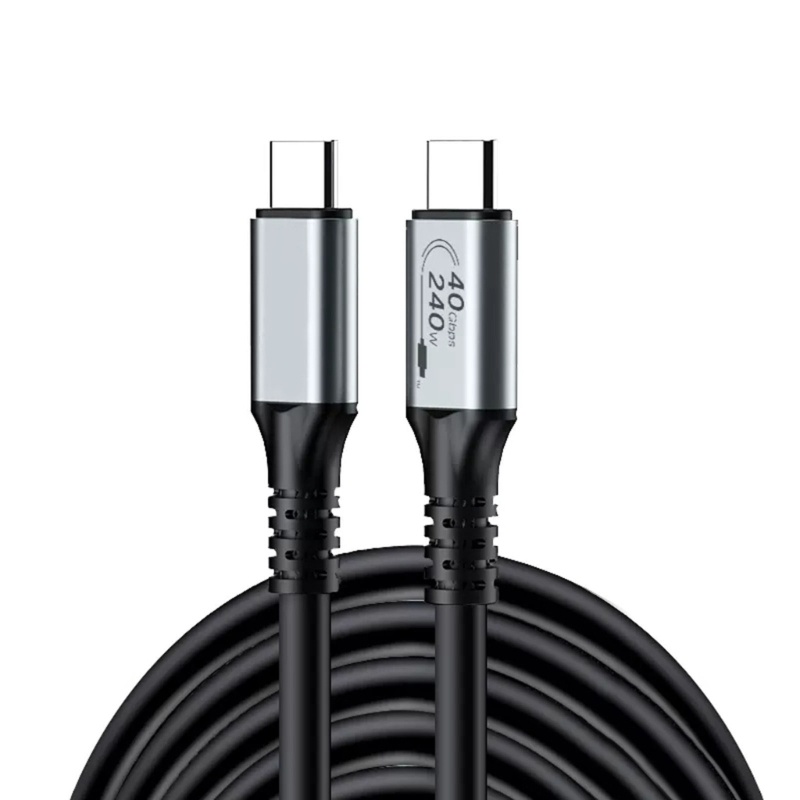 Btsg 240W Fast Charge USB4 Type C Untuk Thunderbolt 4kabel Coaxial 40Gbps 8K USB C