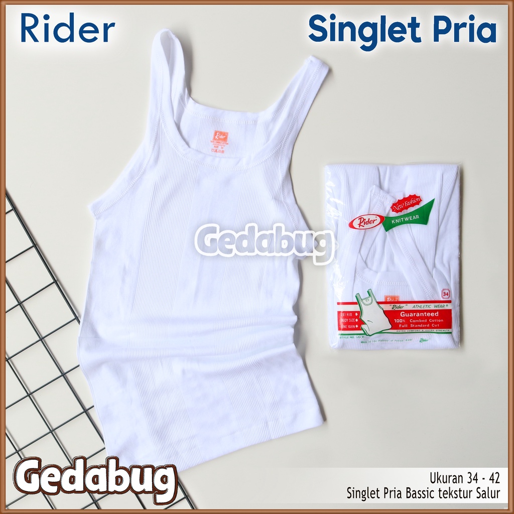 Singlet Pria RIDER 123B Salur | Singlet Pria &amp; Remaja Classic | Gedabug