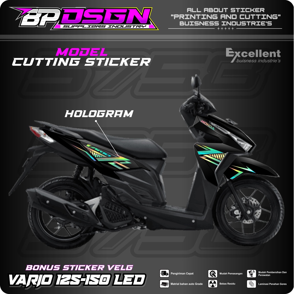 Cutting Sticker Vario - Stiker Cutting Vario - Aksesoris Motor Cutting Honda Vario 125 & 150 LED OLD