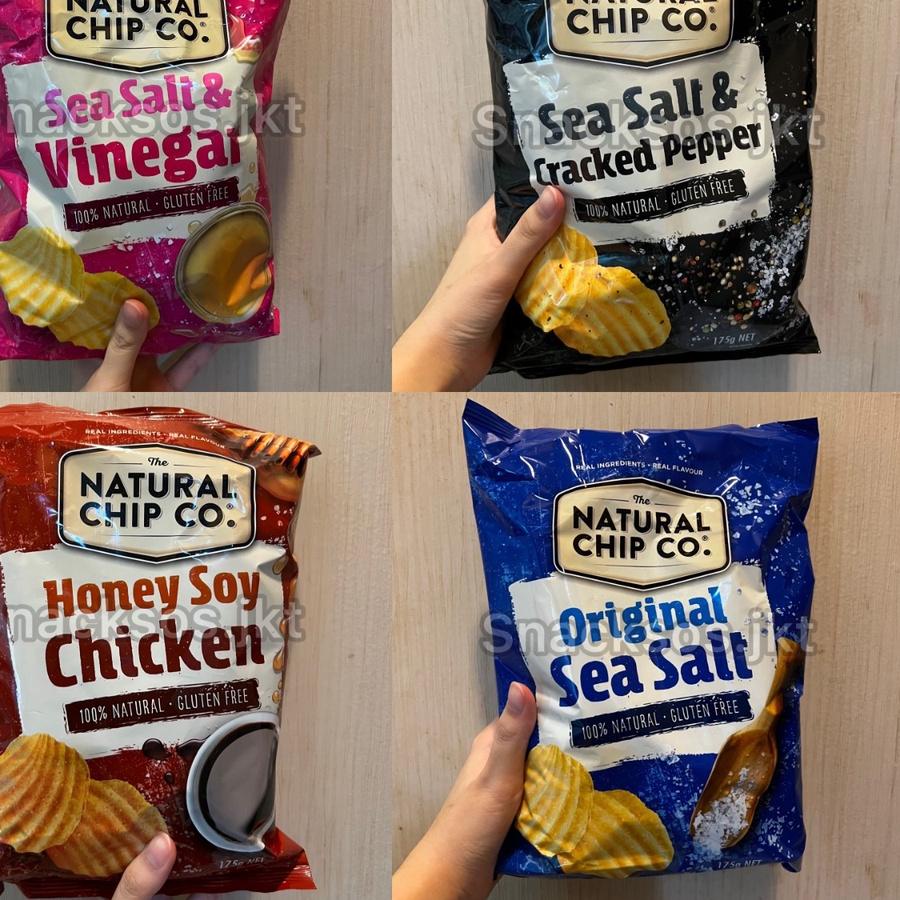 

☆ THE NATURAL CHIP & CO SEA SALT CRACKED PEPPER / SEA SALT / SEA SALT VINEGAR / HONEY SOY CHICKEN - POTATO CHIPS ➧