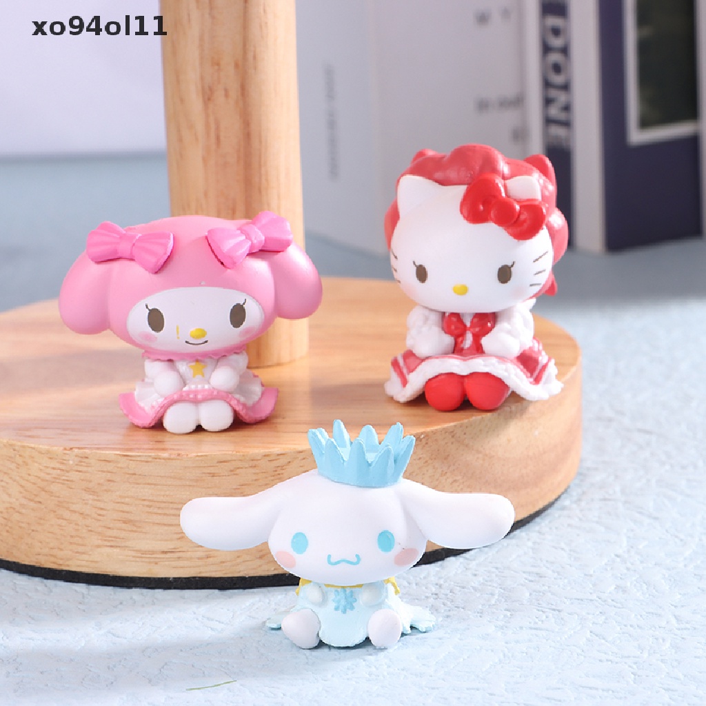 Xo 1Set Sanrio Hello Kitty Tokoh Anime Gashapon Cinnamoroll Kinomoto Ornamen Mainan OL