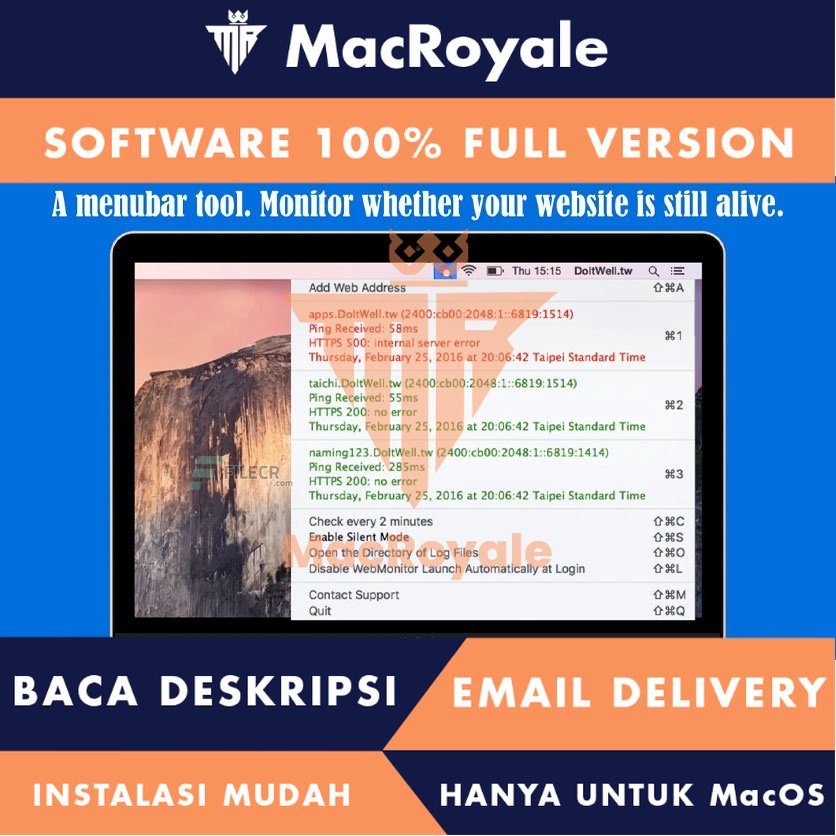 [MacOS] DoItWell Simple WebMonitor Full Version Lifetime Full Garansi