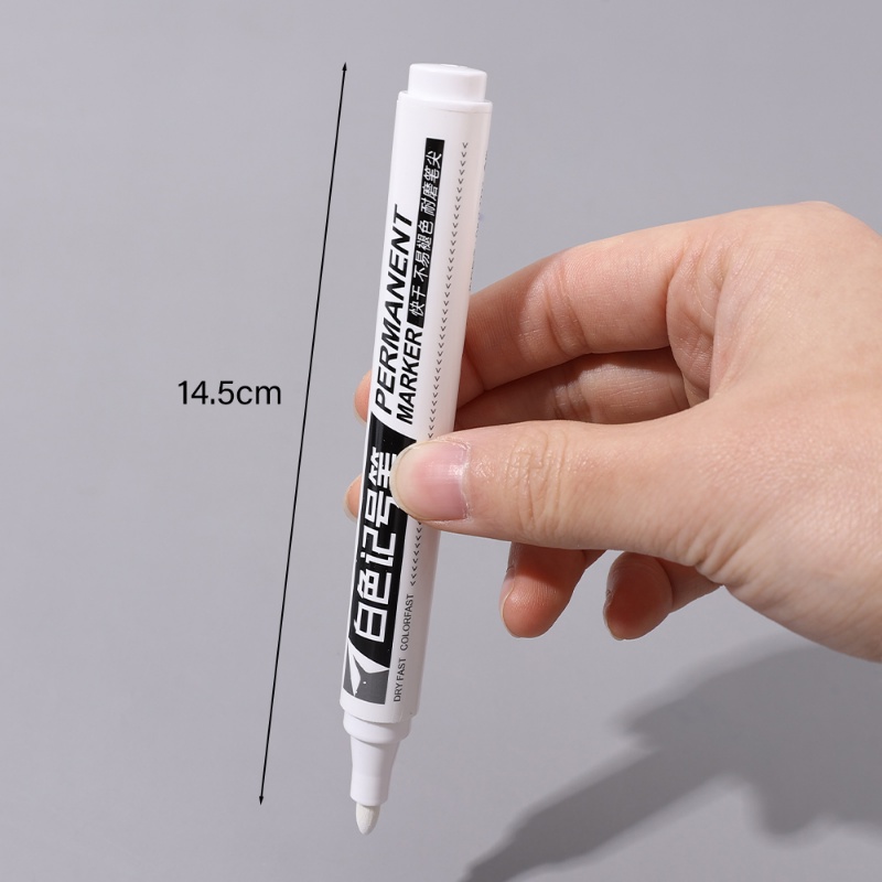 [Harga Grosir] 2mm Putih Spidol Pulpen Tahan Air Ban Minyak Lukisan Paint Pen Permanen Penanda Berminyak Pena Gel Lingkungan DIY Album Foto Scrapbooking Kerajinan Graffiti Pen