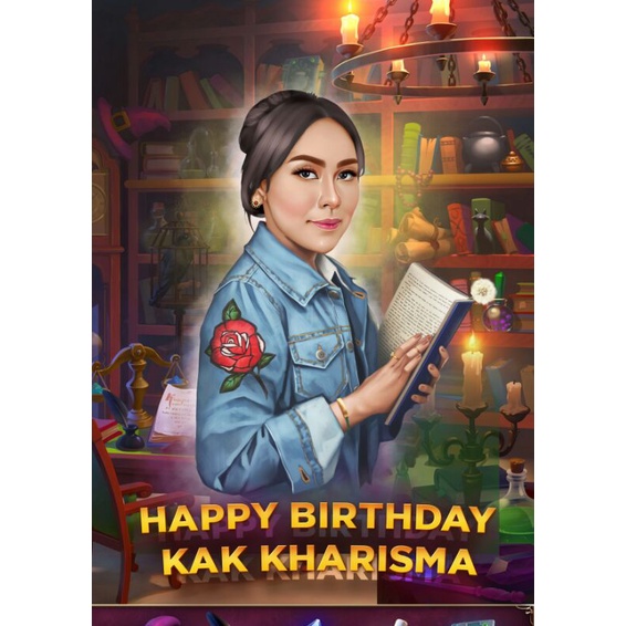 Lukis wajah digital/jasa edit foto wajah karikatur digital