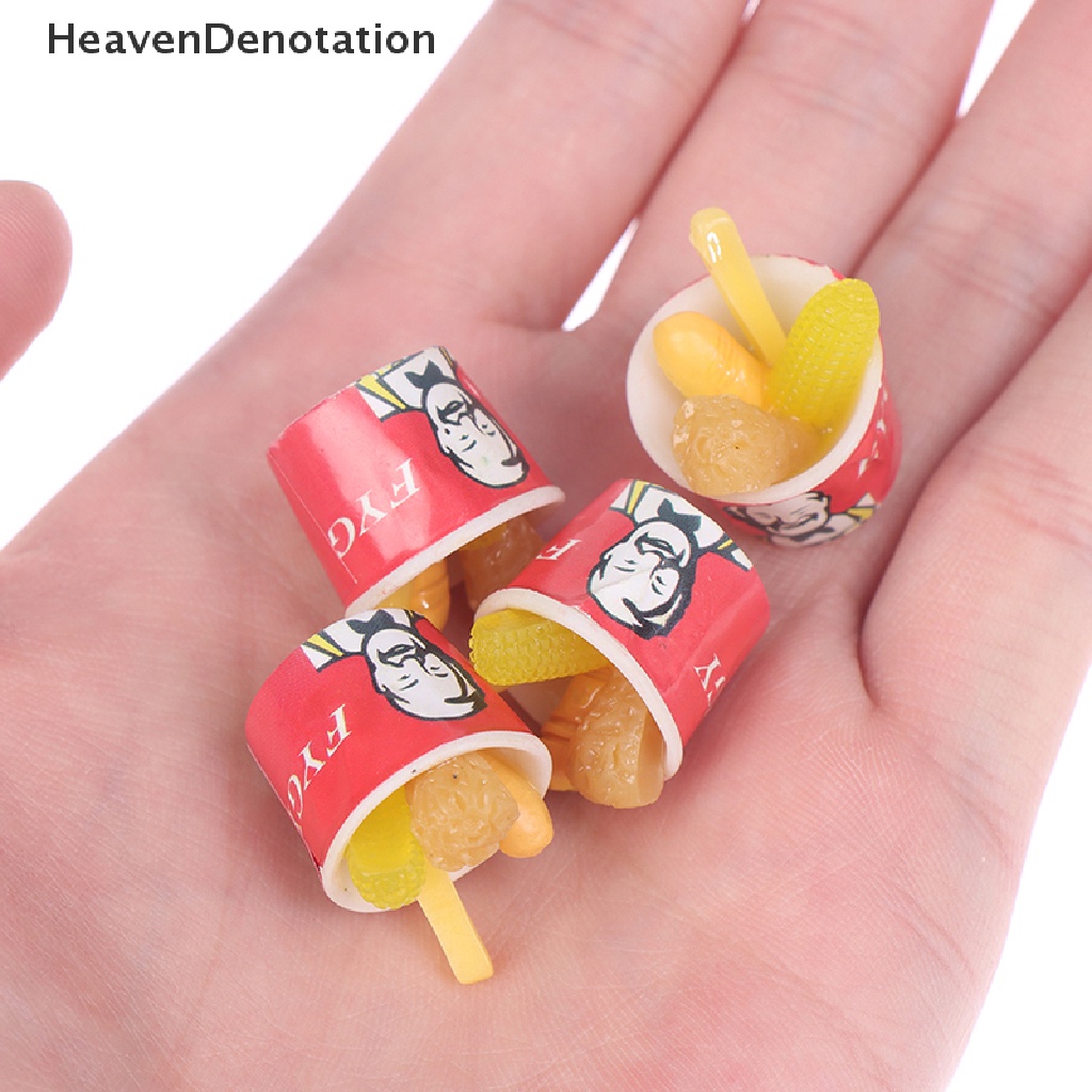 [HeavenDenotation] 4Pcs 1 / 12 Dollhouse Miniature Food Snacks Corn Dolls House Accessories HDV